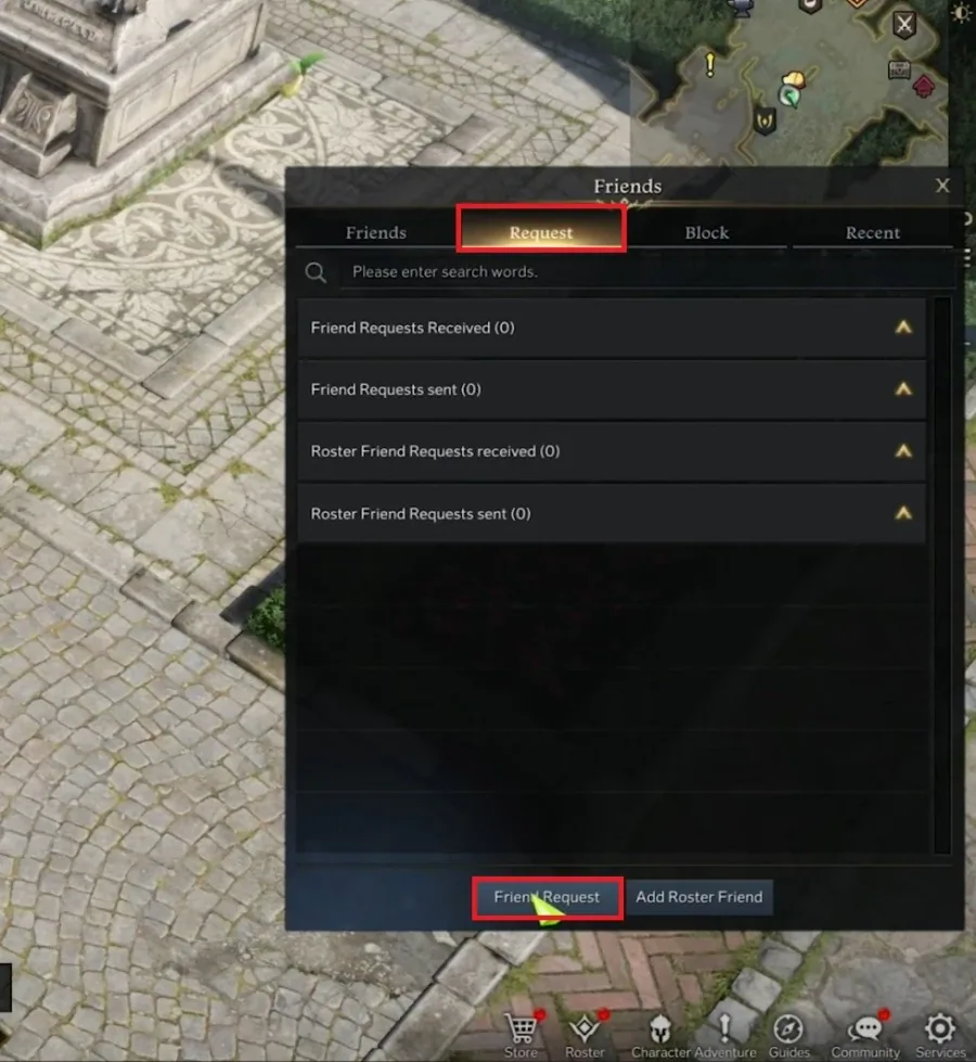 Find your Lost Ark friend requests