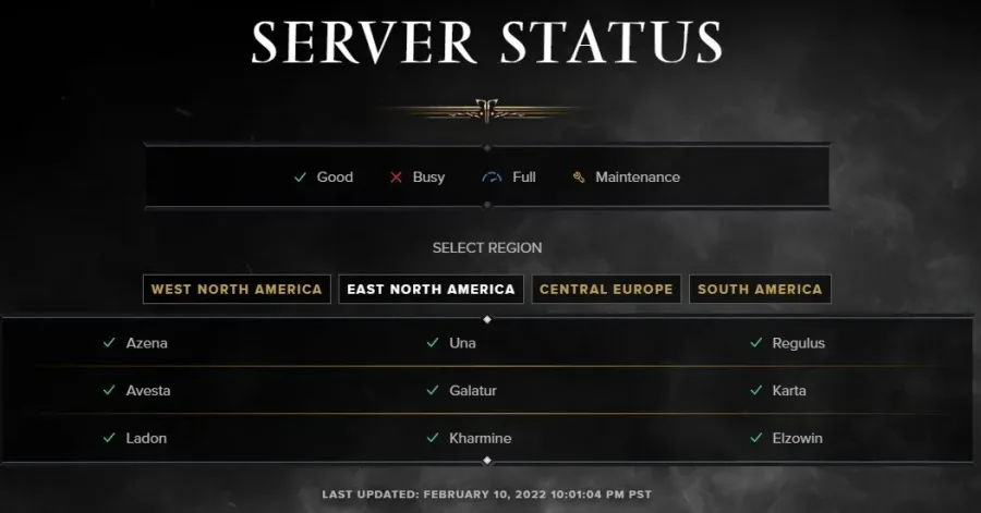 Lost Ark Server List