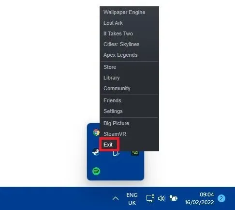 Restart Steam Client