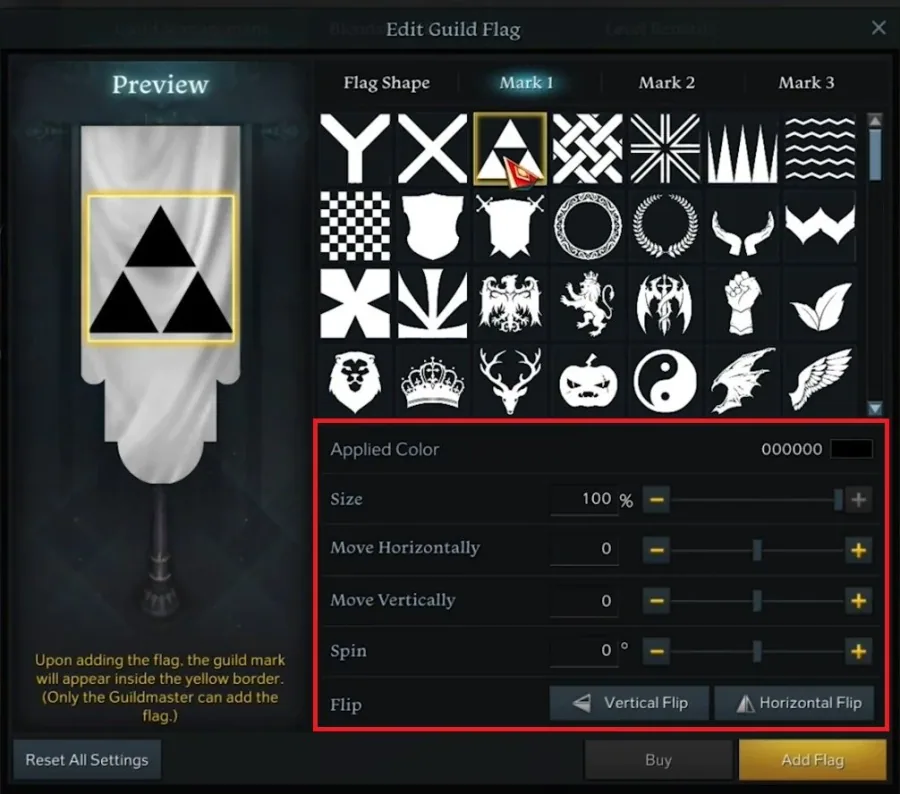 You can add up to 3 different marks, which are symbols