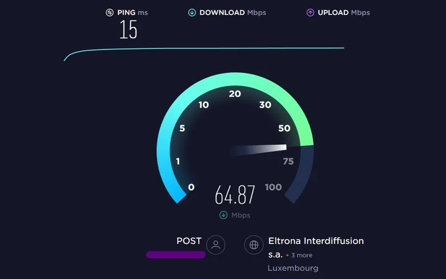 Test your internet connection to the closest server