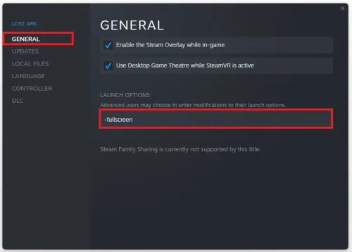 Lost Ark Launch Option