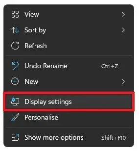 Adjust your Windows Display Settings