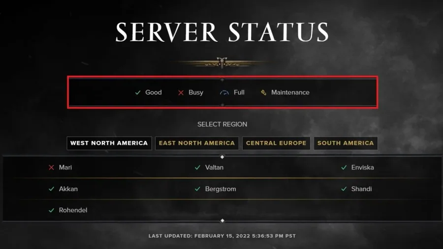 Lost Ark Server Status