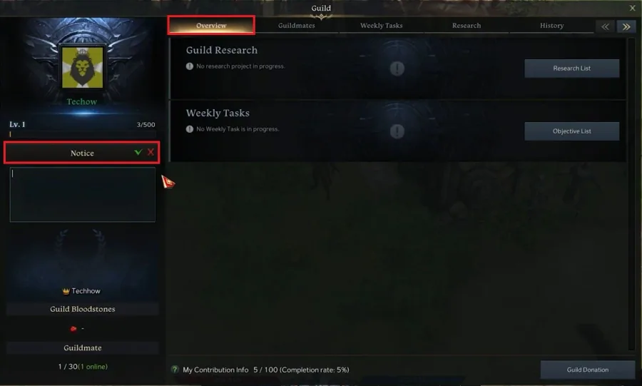 Guild Overview