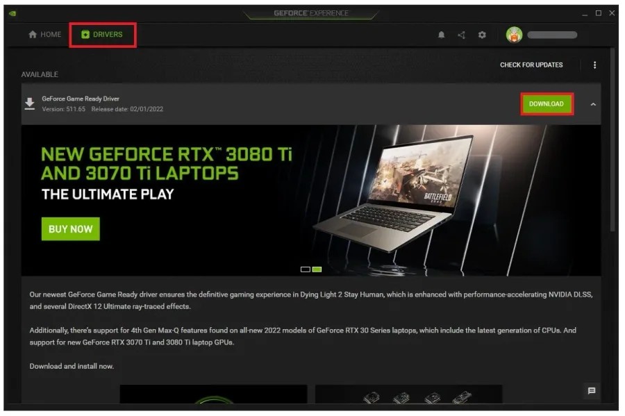 In the Drivers tab, simply click on Download and the application will automatical…