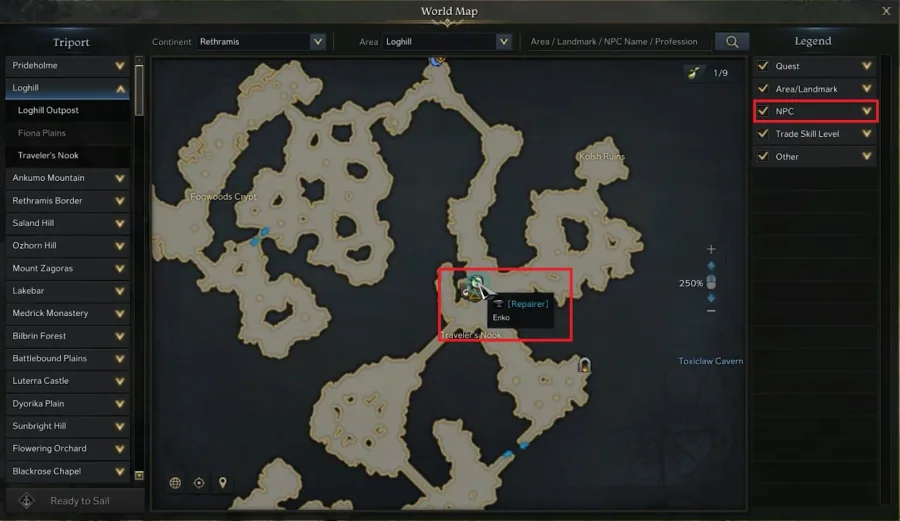 Lost Ark Map > Repairer