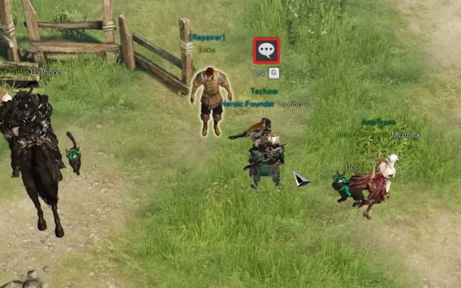 Talk to Repairer NPC
