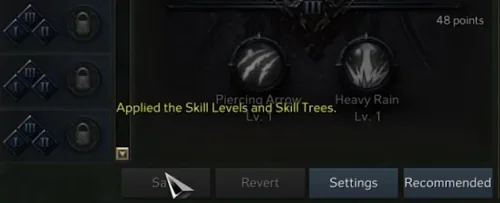 When clicking on Recommended, the game will recommend your skill level for each a…