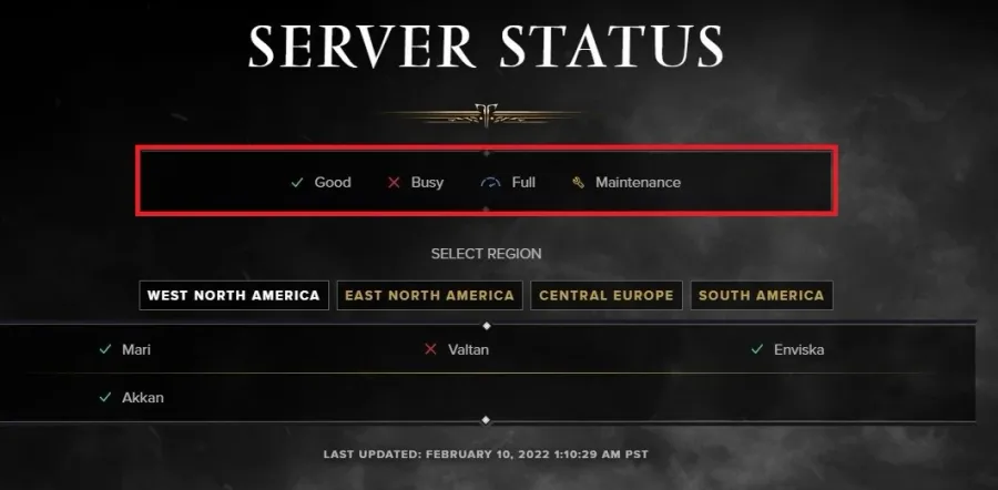 Lost Ark Server Status