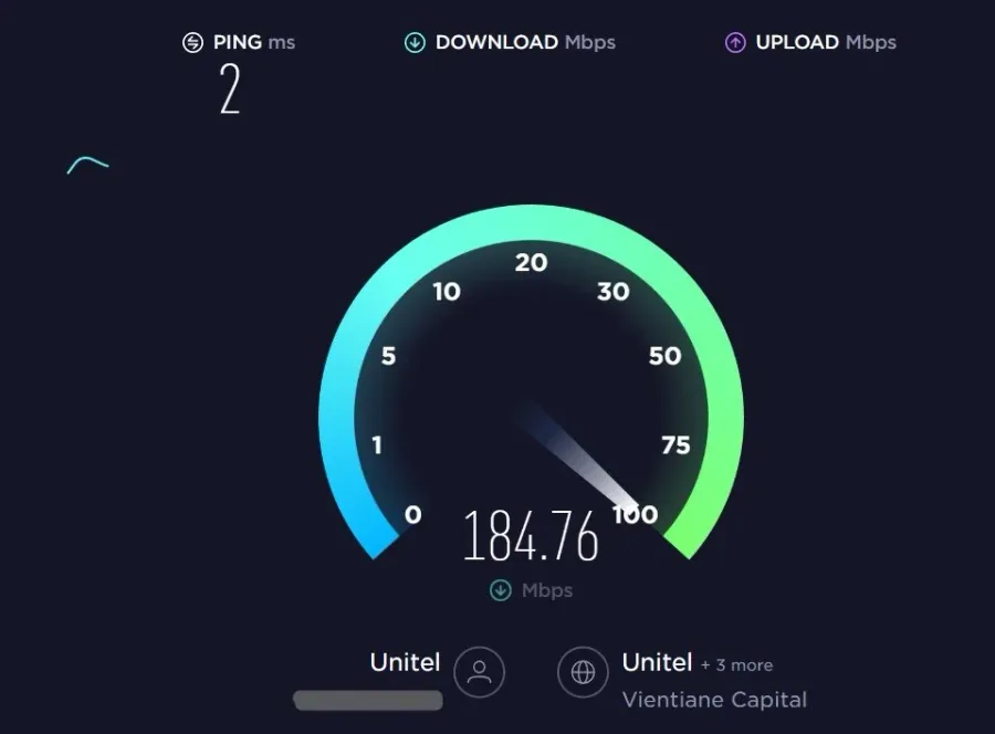 Test your internet up- & download speed