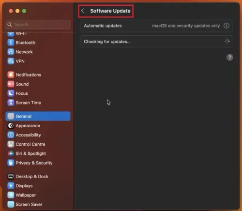 System Settings > General > Software Update