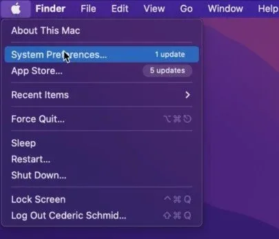 Open System Settings
