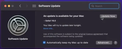 System Settings > Software Update