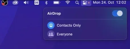 Enable AirDrop for Contacts Only or Everyone