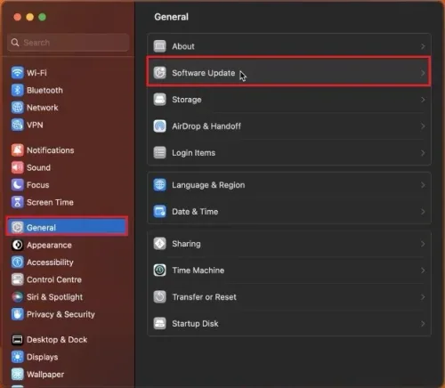 System Settings > General > Software Update