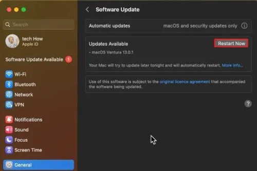 System Settings > General > Software Update