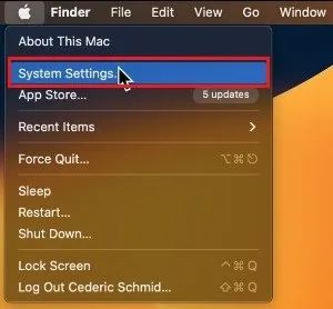 Open System Settings