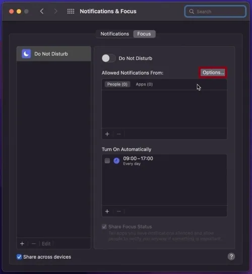 System Settings > Notifications & Focus