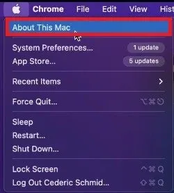 In case you’re unsure, then click on the apple icon in your taskbar and select Ab…