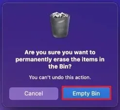 Empty your Bin