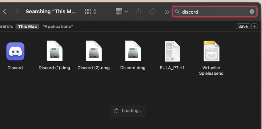 Search for app name