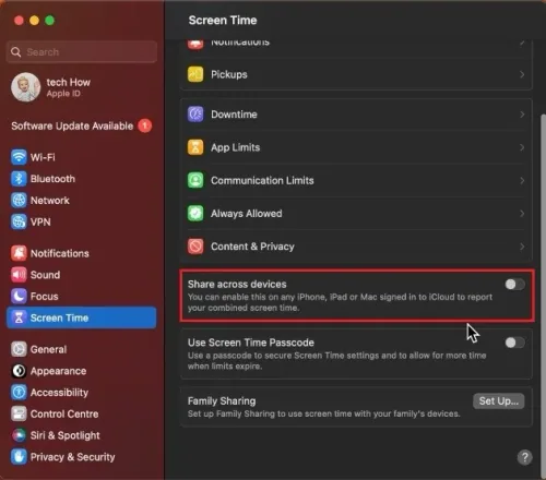 System Settings > Screen Time