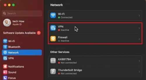 System Settings > Network > VPN