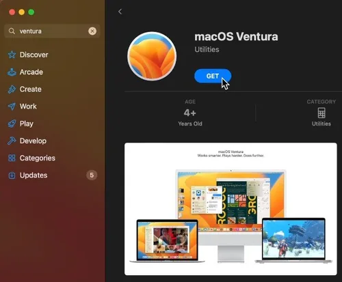 App Store > Ventura