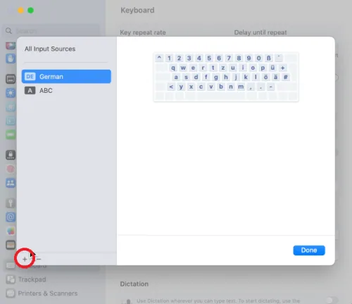 System Settings > Keyboard