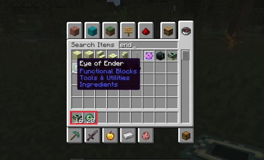 eye of ender is needed