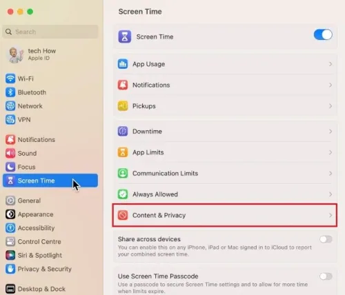 Disable Privacy Restrictions