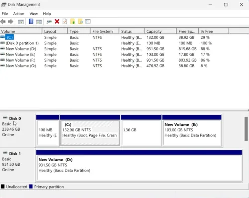 windows disk management