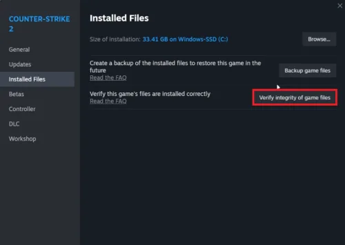 verify game files
