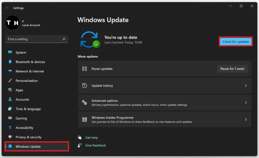 Windows Settings > Windows Update