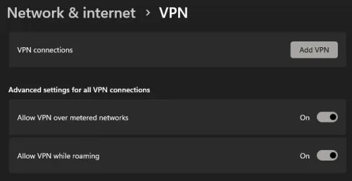 System Settings > Network & Internet > VPN