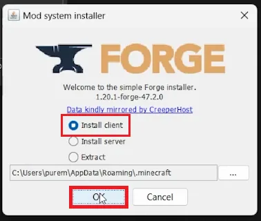 install mod installer