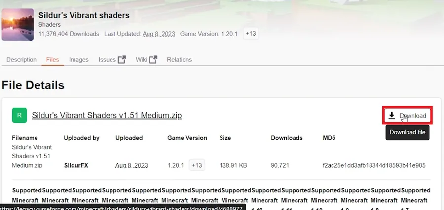 download shaders for minecraft