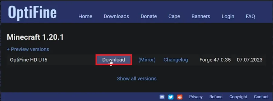 download optifine