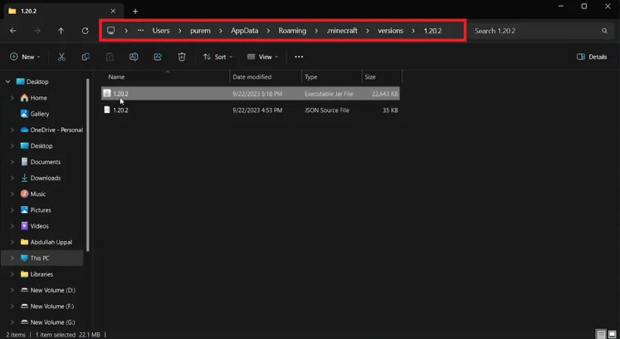 copy version jar file