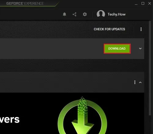 GeForce Experience > Drivers
