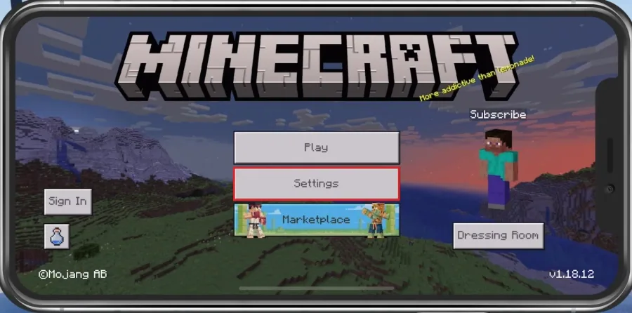 Minecraft Pocket Edition > Settings
