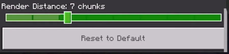 Adjust the Render Distance for Minecraft PE