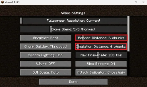 Minecraft Video Settings