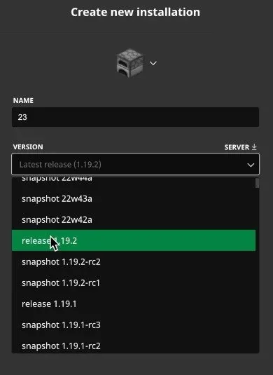 Change Minecraft Version
