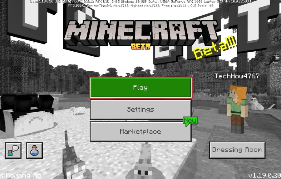 Minecraft > Play > Friends