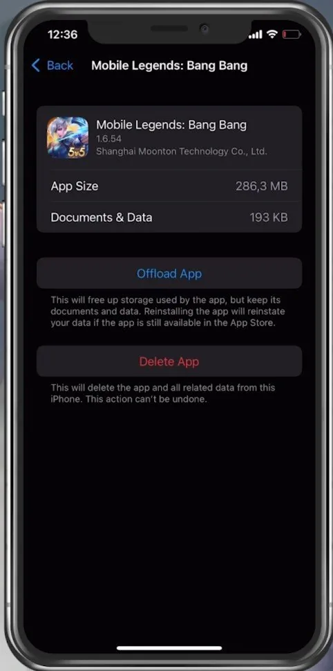 iPhone Settings > General > iPhone Storage