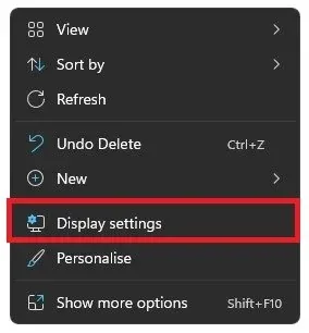 Adjust the Windows Display Settings