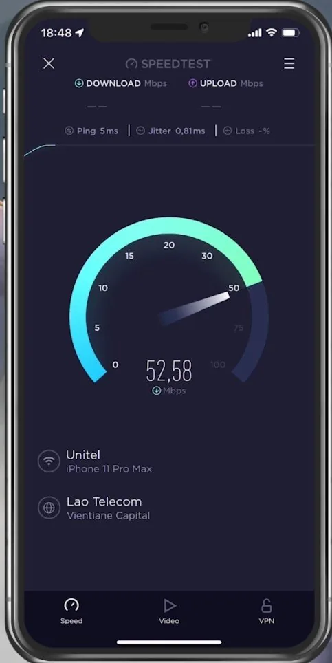 Test your internet connection with Speed Test