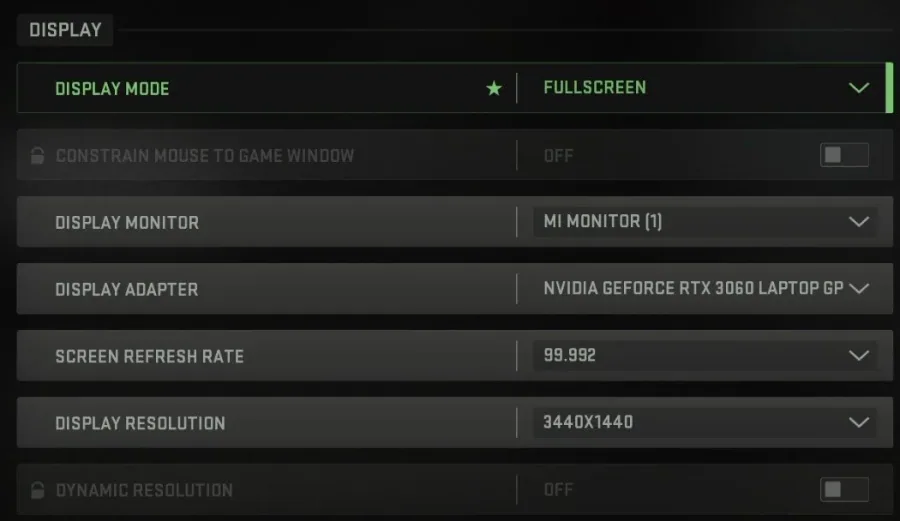 Graphics Settings > Display Mode > Fullscreen